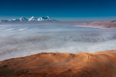 自然风光,山川,高原,全景,天空,峡谷