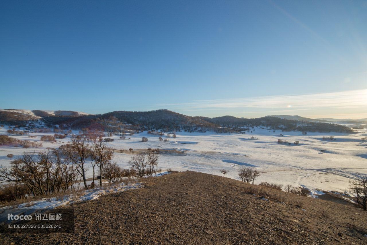 冰雪,雪原,自然风光