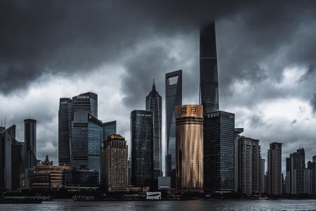 建筑,城镇,现代建筑,乌云,天空