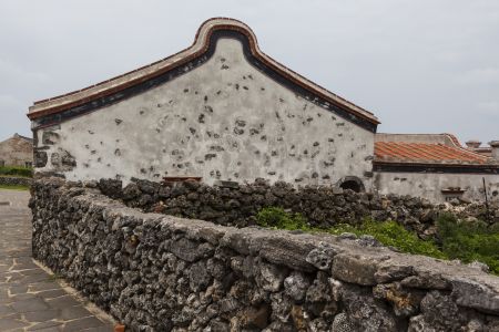 澎湖列岛,民居,传统建筑,雕花窗户,台湾,中国,城镇,建筑