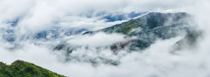 自然风光,山川,白云,雾,山峦