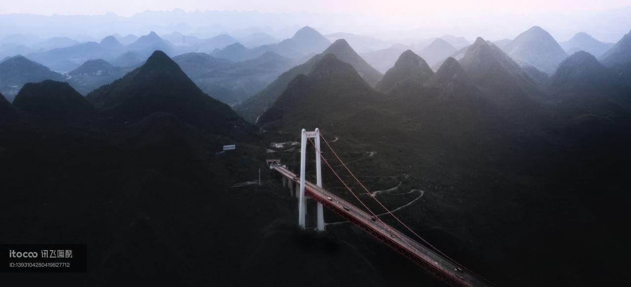 山峦,自然风景,桥梁