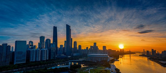 日落,全景,城镇,生活工作,都市,道路,景点,江河