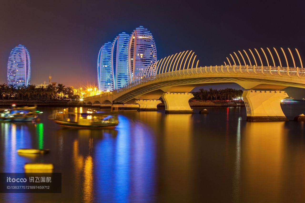 建筑夜景,都市夜景,城镇