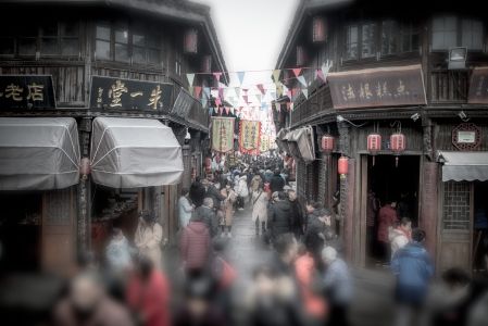 中国传统建筑,商业街,景点,建筑,街道,城镇