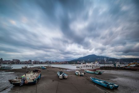 台北,台湾,自然风光,山川,天空,海洋,交通工具,船