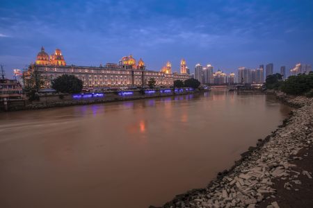 建筑,建筑夜景,都市夜景,现代建筑,桥梁