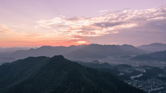 自然风光,山川,航拍,植物,树木,建筑