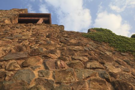 岩石,仰拍,自然风光,天空