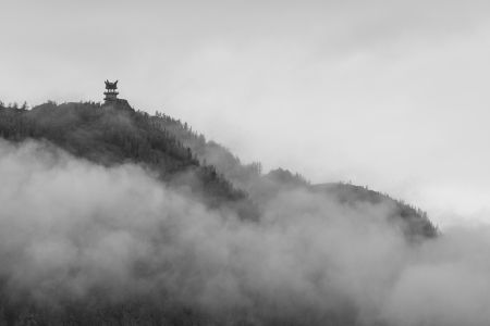 自然风光,山川,白云