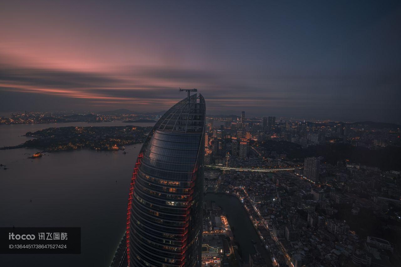 生活工作,天空,建筑夜景