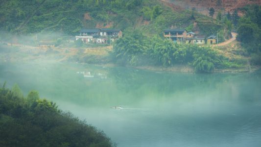 湖泊,江河,自然风光,山川,天空,全景