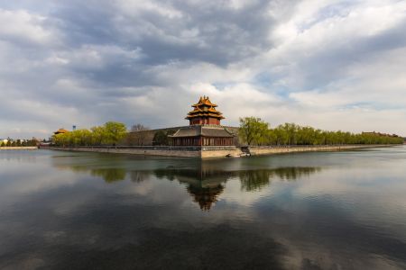 建筑,北海公园,故宫,自然风景,传统建筑,楼阁,天空,中国,北京,历史古迹,江河,城镇