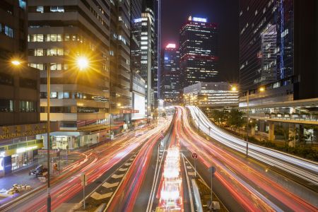 城镇,道路,城市道路,夜晚,都市,建筑,中国,香港