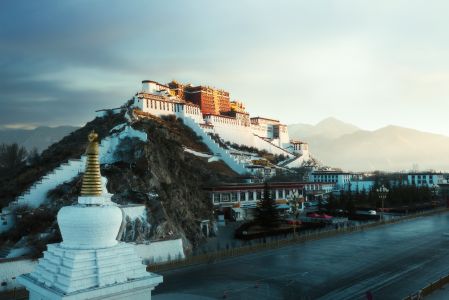 西藏,建筑,历史古迹,布达拉宫,扎希寺,自然风光,天空,传统建筑,宫殿,布达拉宫药王山观景台,拉萨
