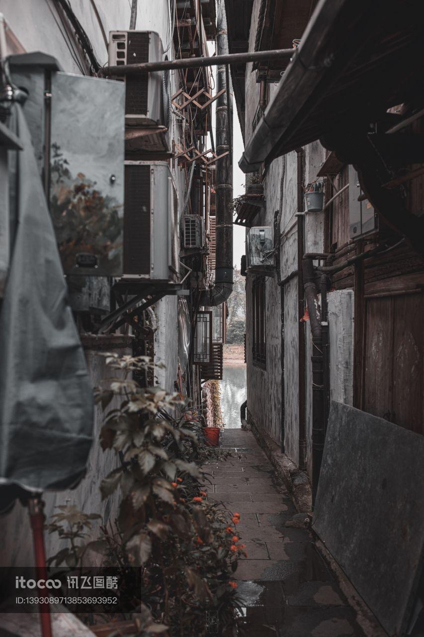 楼房间隙,建筑,生活工作