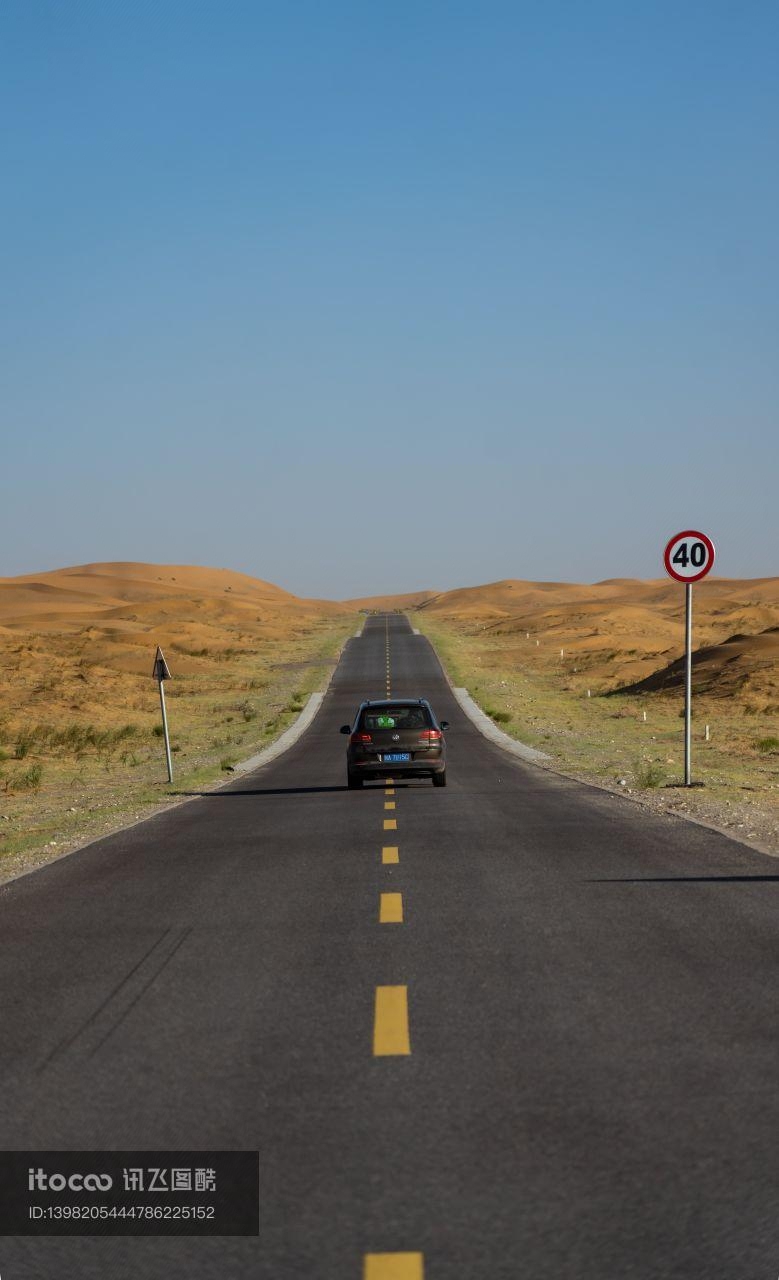 公路,沙漠,汽车