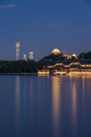 建筑,北海,公园,建筑夜景,传统建筑,中国,北京