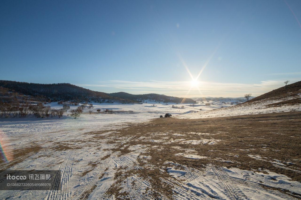 自然风光,冰雪,雪原