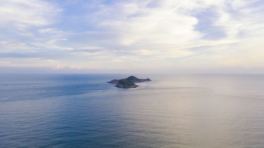 海洋,航拍,自然风光,礁石,天空,白云