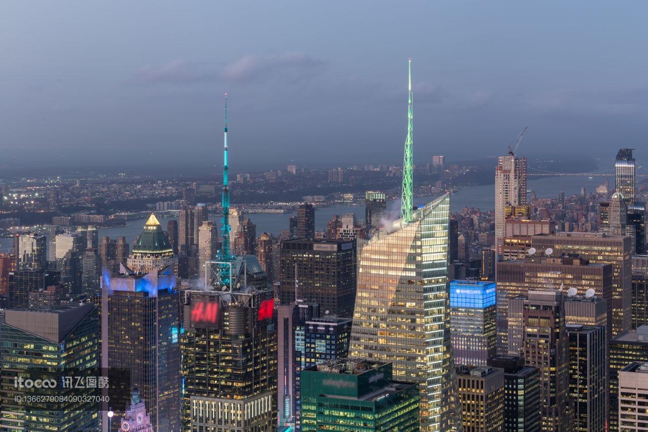 建筑夜景,都市夜景,城镇