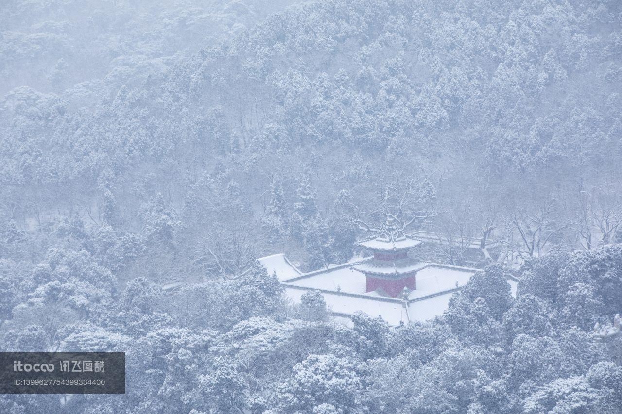 寺庙,建筑,冰雪