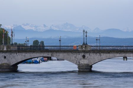 城镇,江河,建筑,桥梁,国外,全景,瑞士,村镇