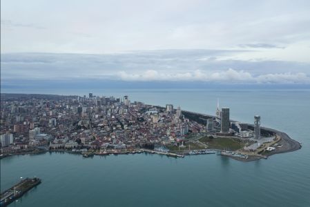 格鲁吉亚,城镇,自然风光,国外,天空,海洋,江河,建筑,都市,全景