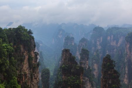山川,峡谷,中国,张家界,森林,自然风光,湖南,天空
