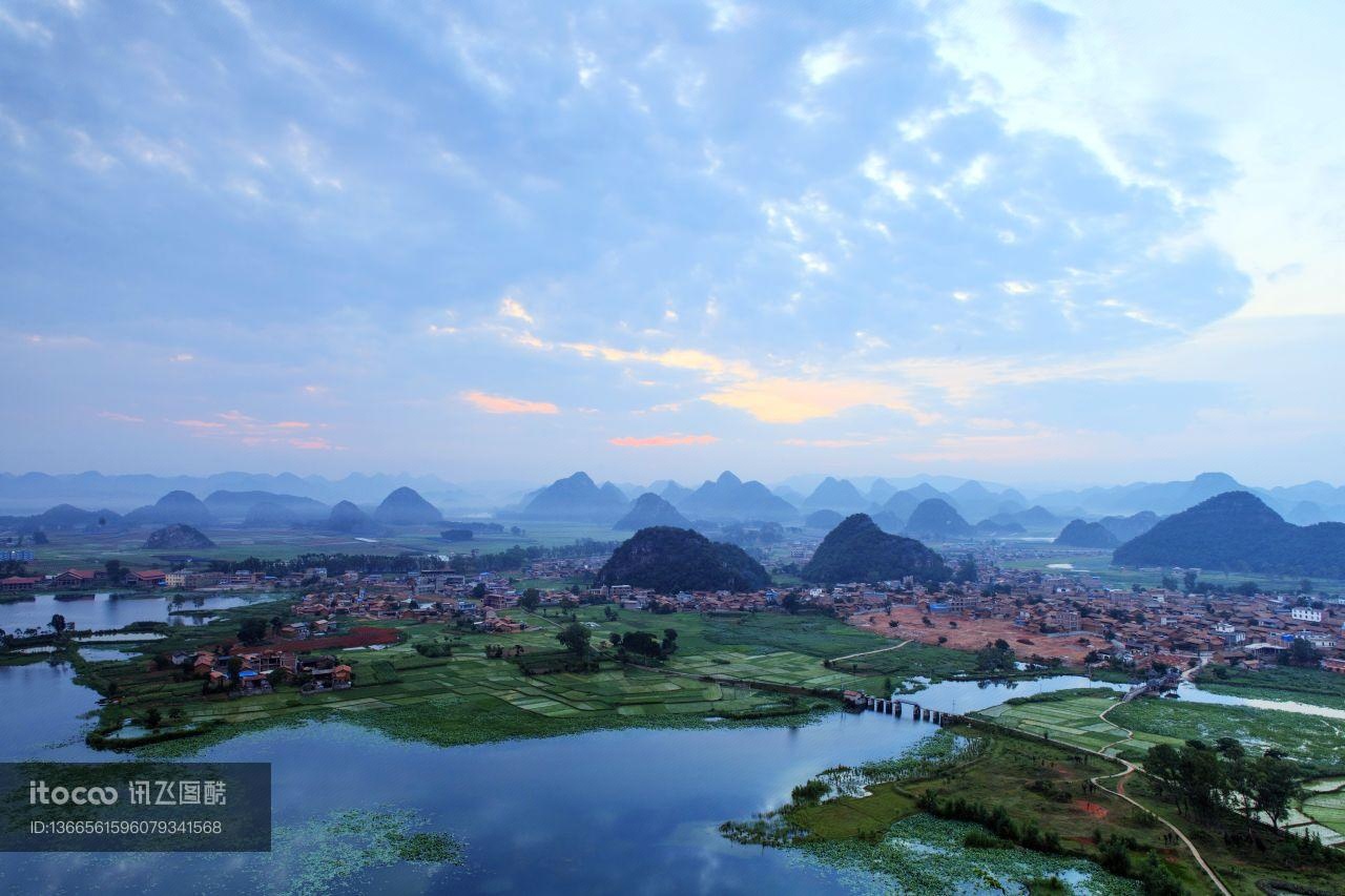 湖泊,天空,中国