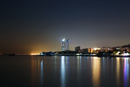 建筑,建筑夜景,夜景照明,都市夜景,城市,江河,城镇