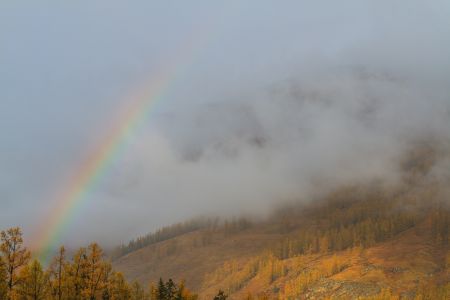 自然风光,雾,彩虹,山川