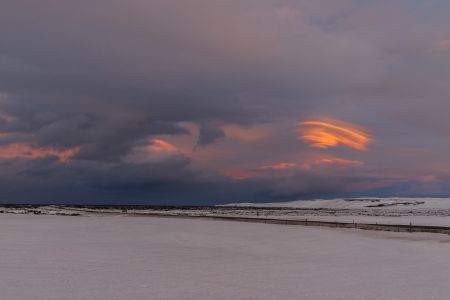 天空,霞光,冰雪,自然风光,白云,冰岛