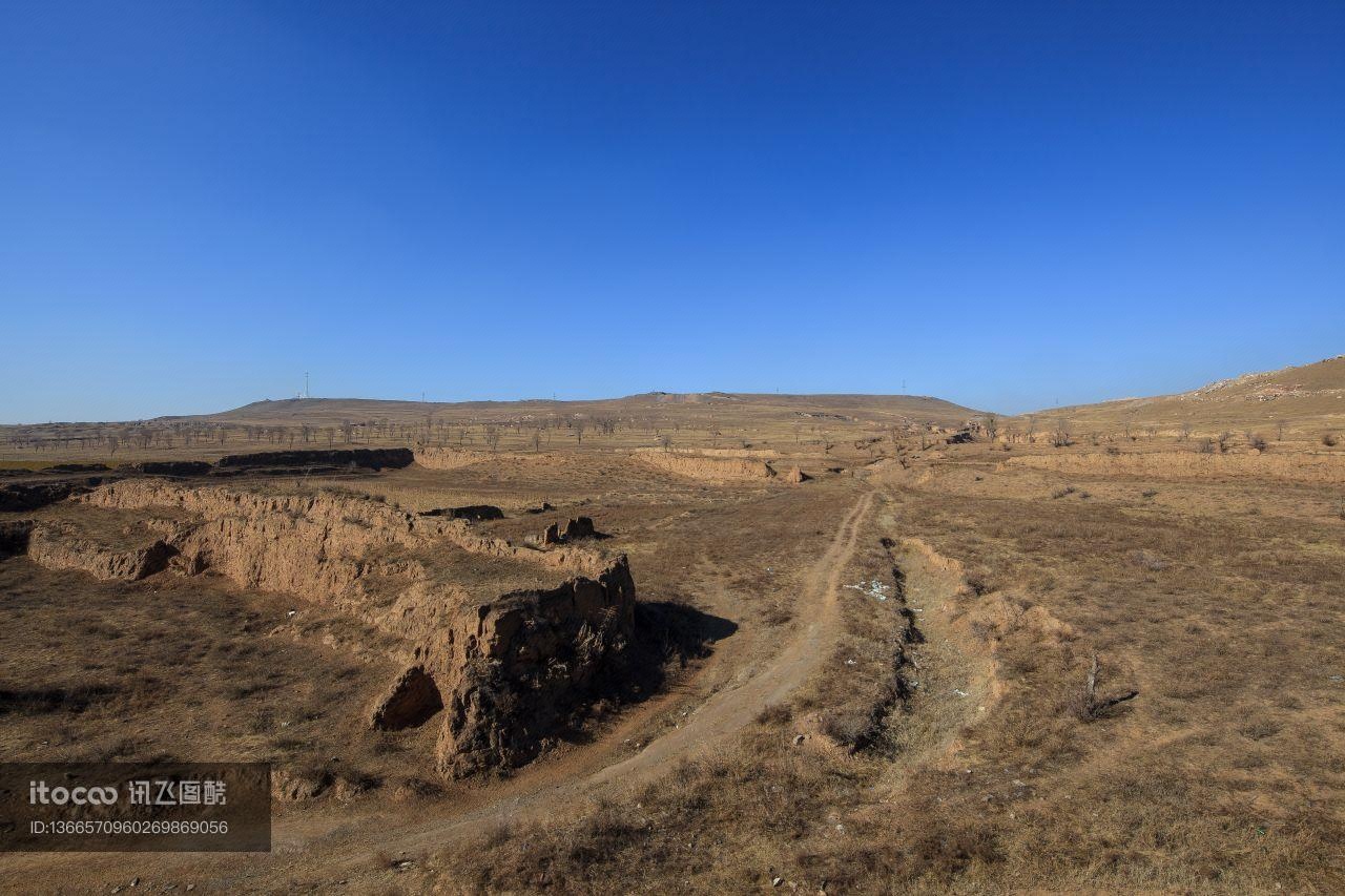 黄土高原,建筑,城镇