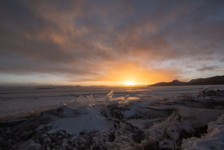 天空,霞光,冰雪,自然风光,海洋,日出,太阳