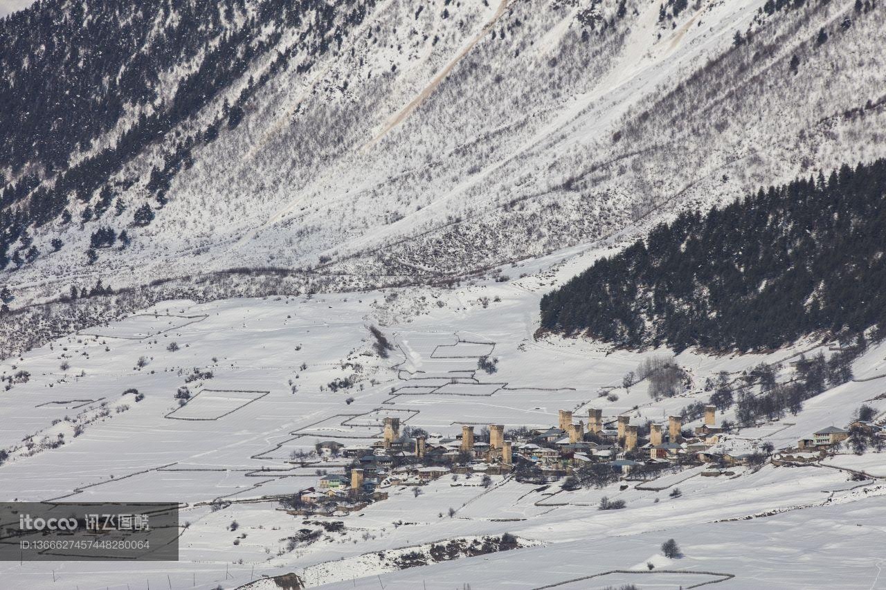 自然风光,雪山,雪