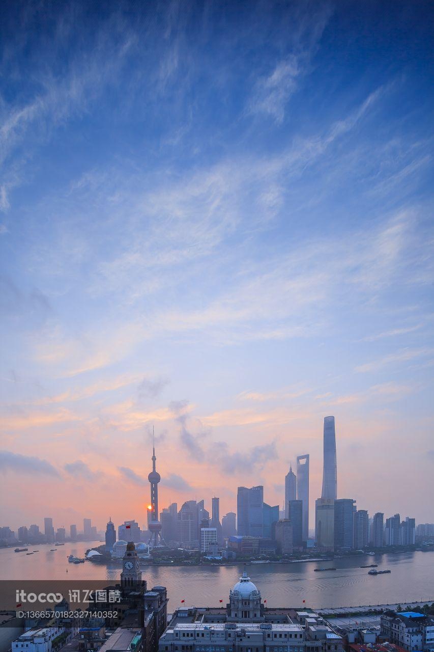 上海,都市,天空