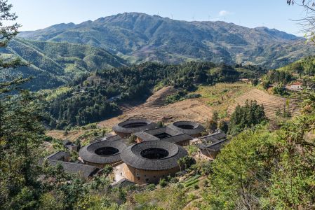 山川,村镇,民俗风情,城镇,自然风光,森林,全景,俯瞰