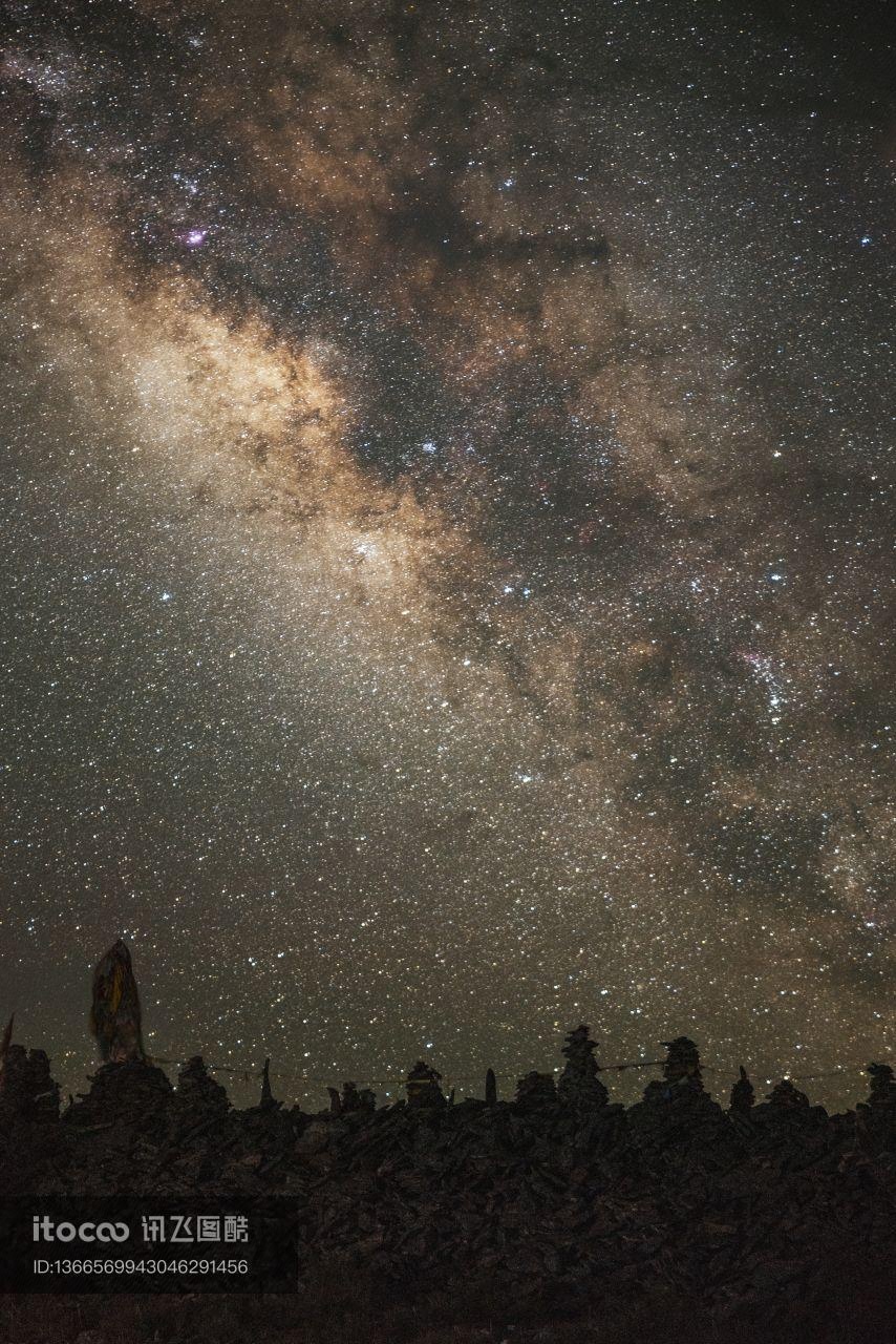 星空,甘孜,自然风光